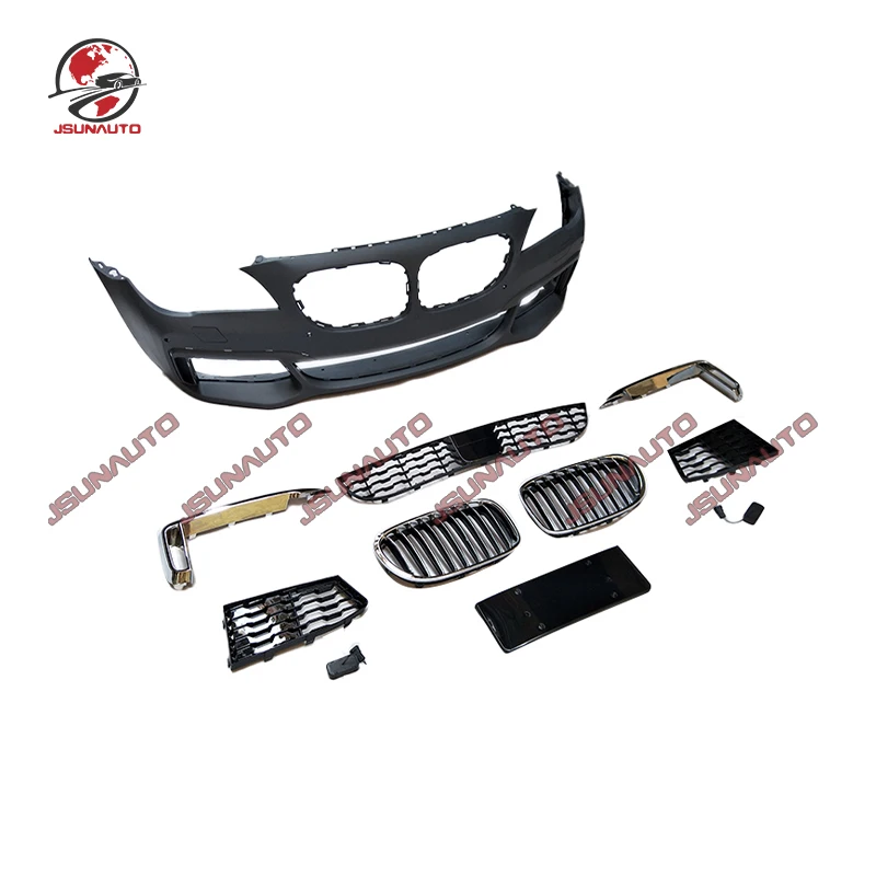 For BMW 7 Series Unpainted Auto Front Bumper For 2009-2014 F01 F02 740 Upgrade To M760 Style Bumper Grill Diffuser Body Kit
