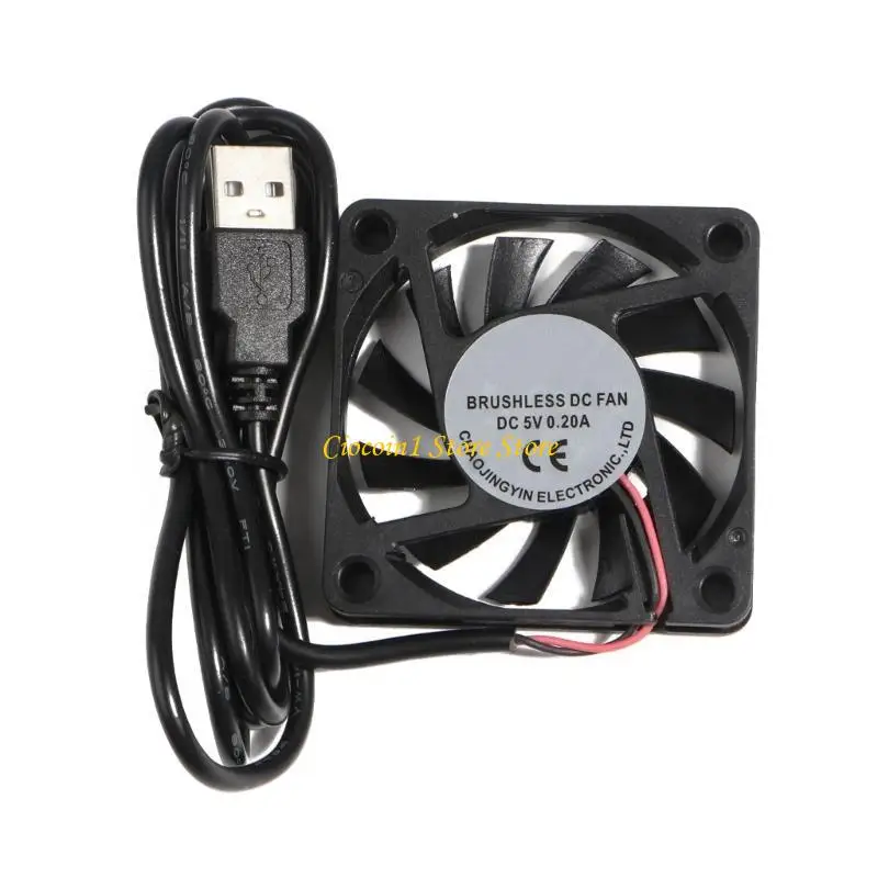 

A3PC 1PC 60mm 5V Fan 6010 6015 6020 6025 USB Ball Brushless Exhaust Cooling Fan