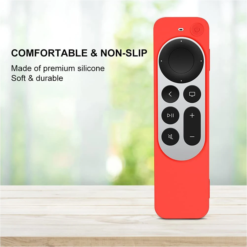 

Silicone Remote Controller Cover Compatible For Apple 4K 2Nd Generation 2021 With Lanyard Full Access Anti Slip