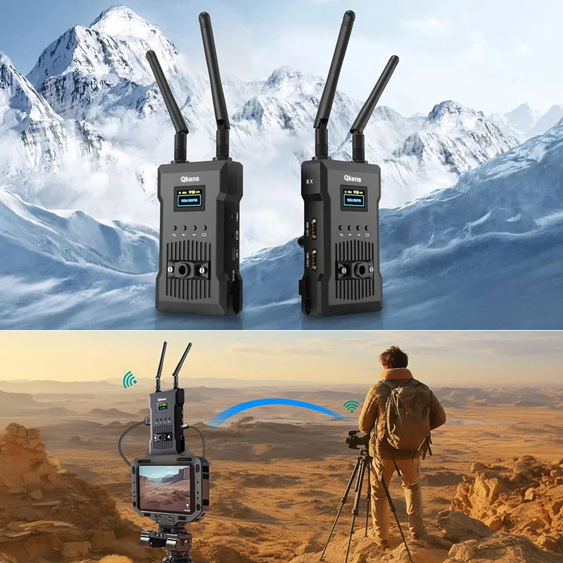 

1080p Wireless HDMI Extender Video Transmitter Receiver with HDMI Loop, Dual Display Support Battery , Change Channel Frequency