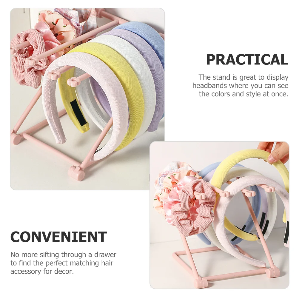 Hair Ribbon Headband Holder Stand Display Rack Bands Ring Headwear Organizer Storage Student