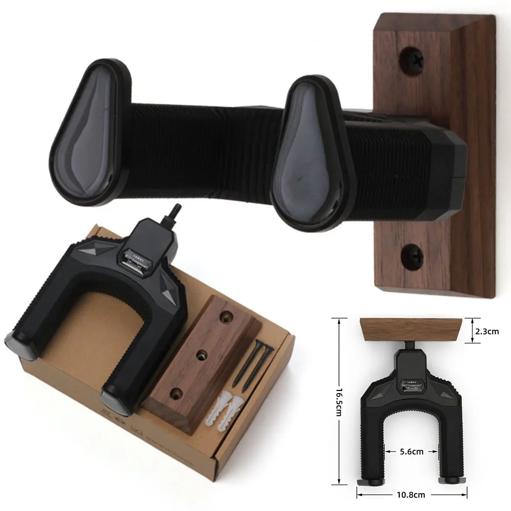 

Wooden Guitar Hanger Hook Non-Slip Guitar Stand Rack Universal Guitar Display Bracket for Electric Guitar Ukulele Bass