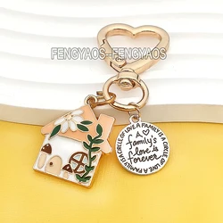 Cute Cabin Keychains for Door Lovely House Keychain for Key Purse Bag Keyring New Year Gift for Family Members