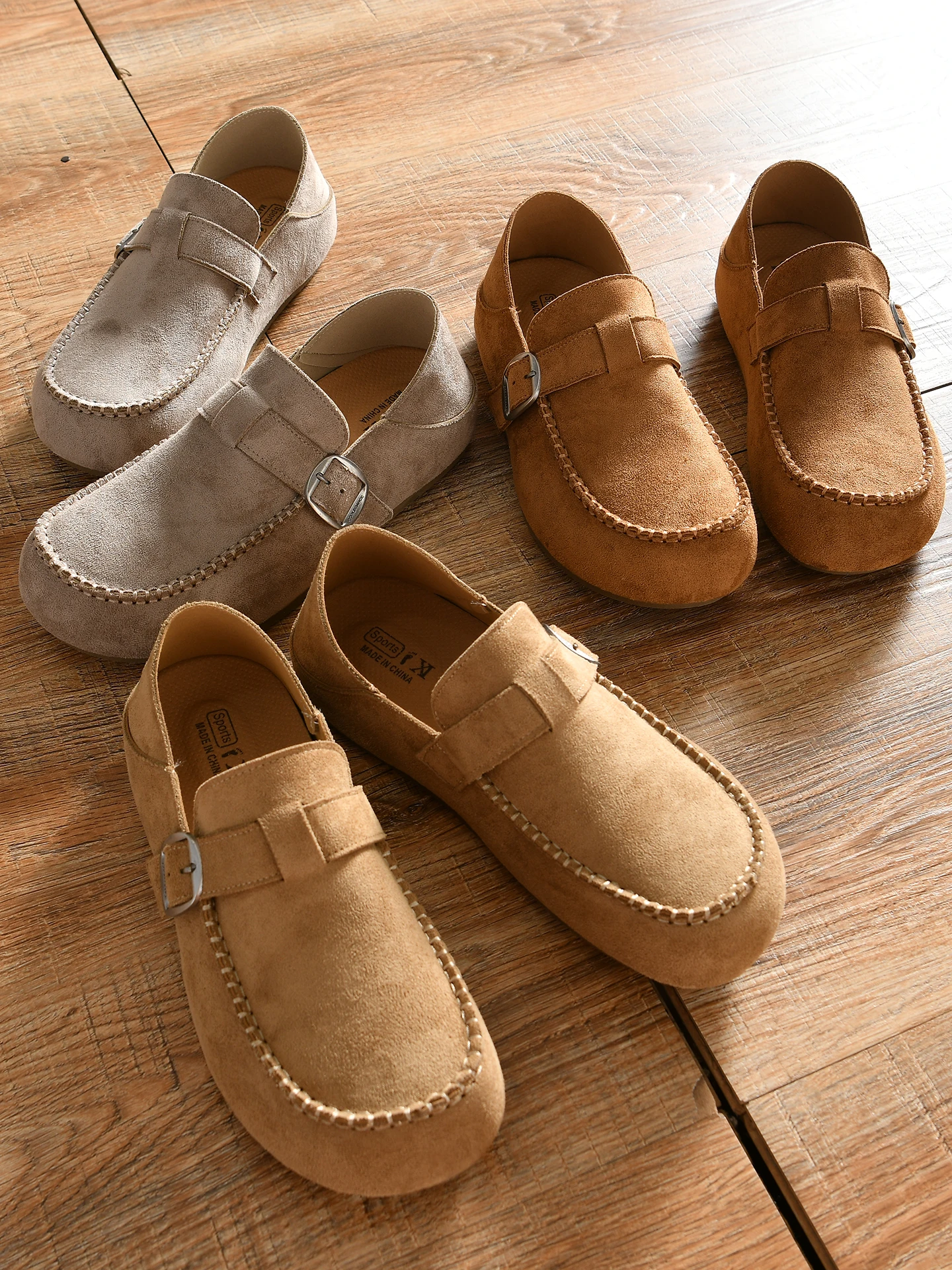 Men's Low-Top Suede  Shoes Comfortable Breathable Fashionable Autumn Winter Casual Footwear Rubber Outsole