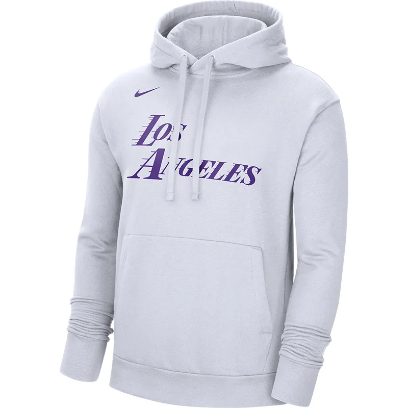 Nike Authentic Los Angeles Lakers NBA Men's Fleece Hooded Sweatshirt DR2427-100 view 5