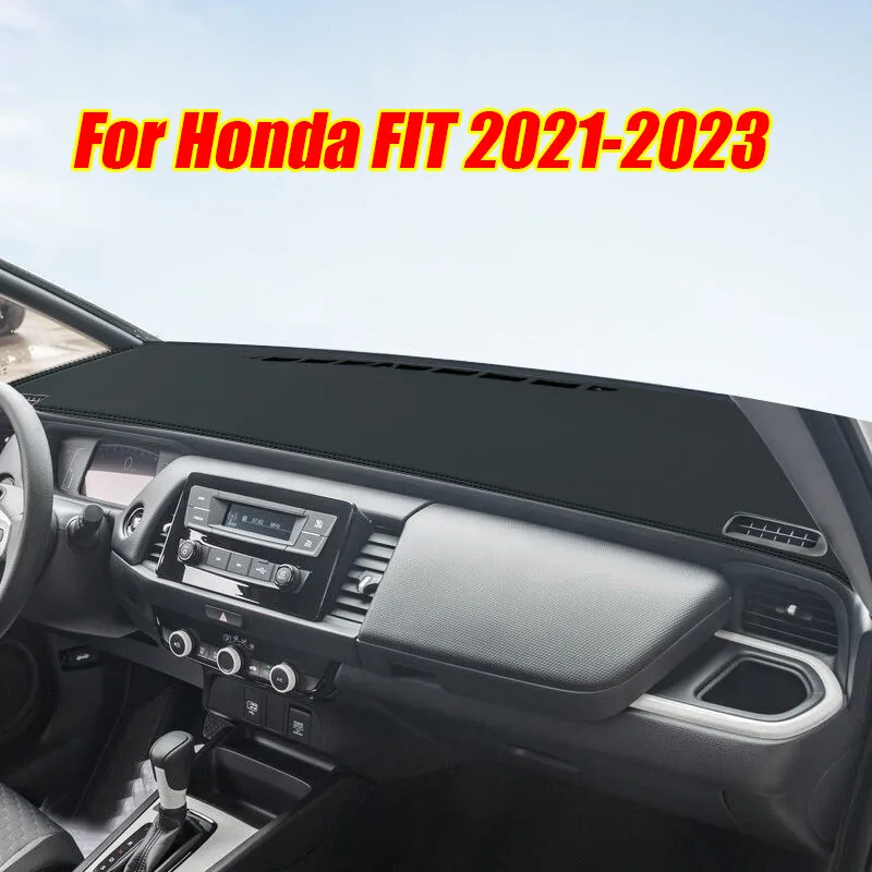 

Черный кожаный чехол для приборной панели, защитный коврик для приборной панели Honda FIT 2021-2023