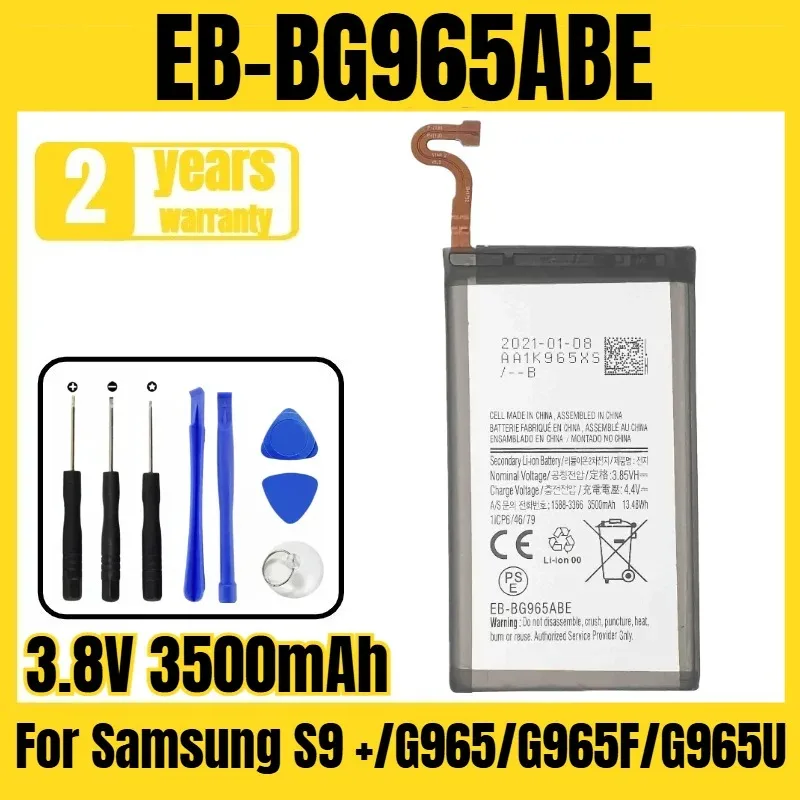 

EB-BG965ABE mobile phone battery, suitable for Samsung S9 +/G965/G965F/G965U battery,free tool 3.8V 3500mAh