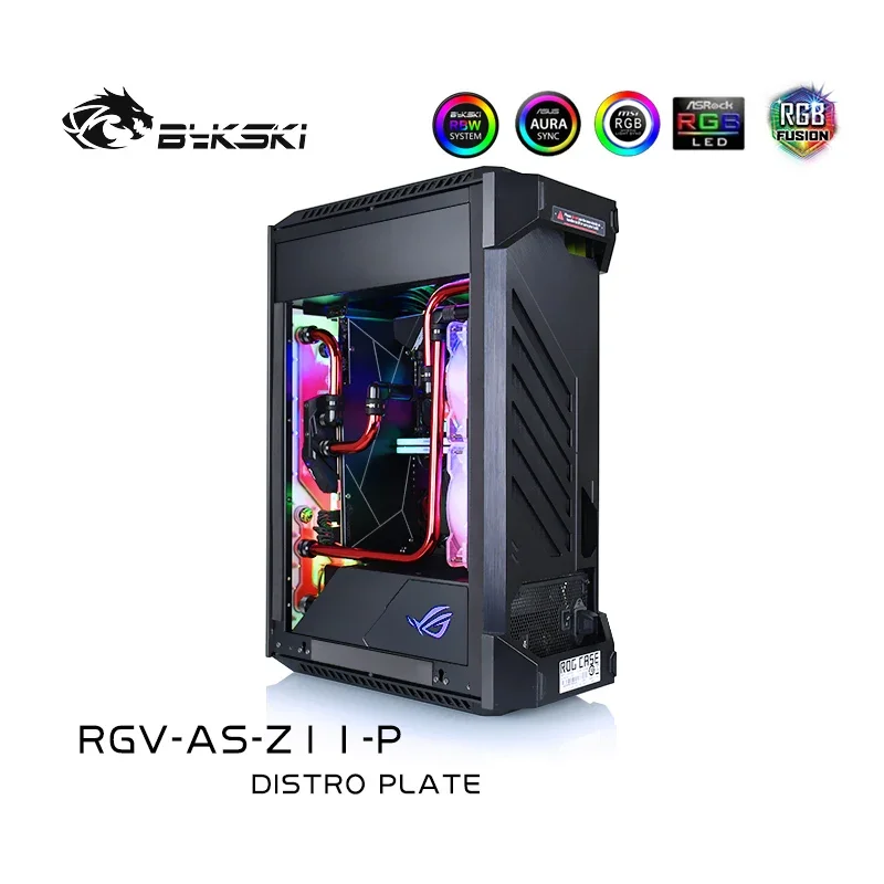 BYKSKI Acrylic Board Water Cooling Channel Solution use for ASUS ROG Z11 Case / Kit for CPU and GPU Block / Instead Reservoir