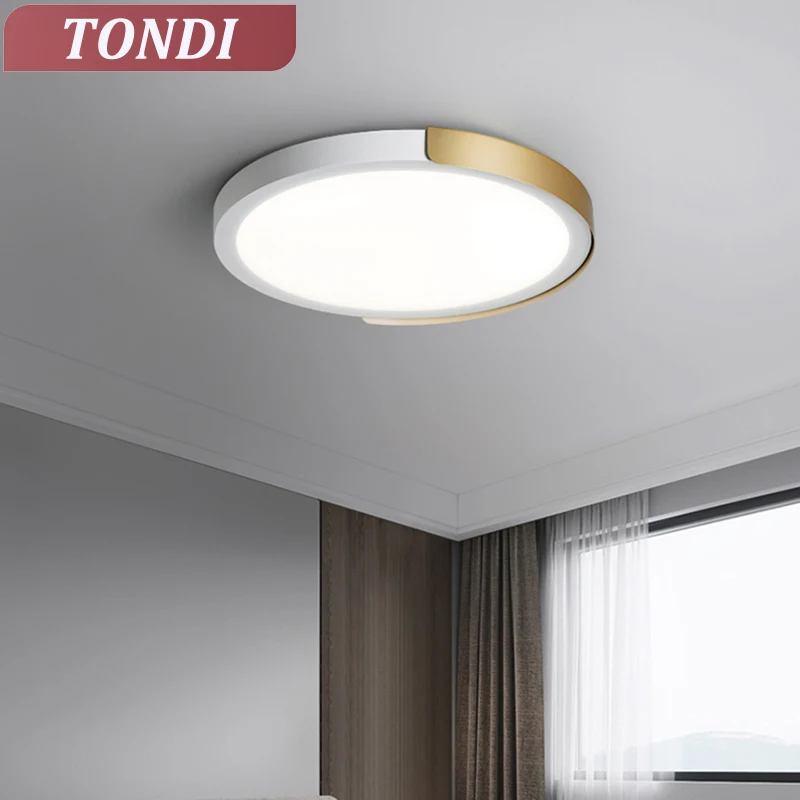 Luz de techo LED moderna para dormitorio, comedor, pasillo, pasillo, balcón, accesorios de iluminación de techo, anillo de brillo, decoración del hogar