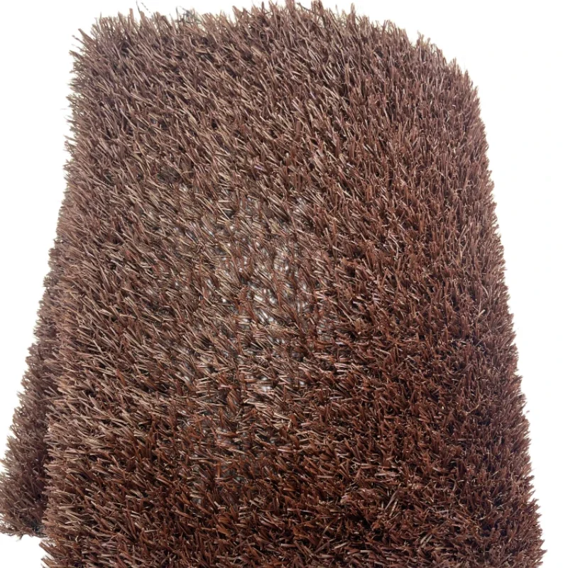 Simulation lawn chocolate artificial plastic lawn indoor and outdoor green carving soft decoration brown fake turf carpet