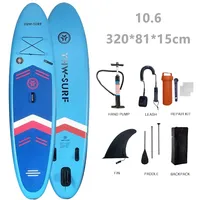 Inflatable Stand up Paddle Board SUP Surfboard Water Sport Kayak Surf Set with Paddle Board Tail Fin Foot Rope Inflator and Bag