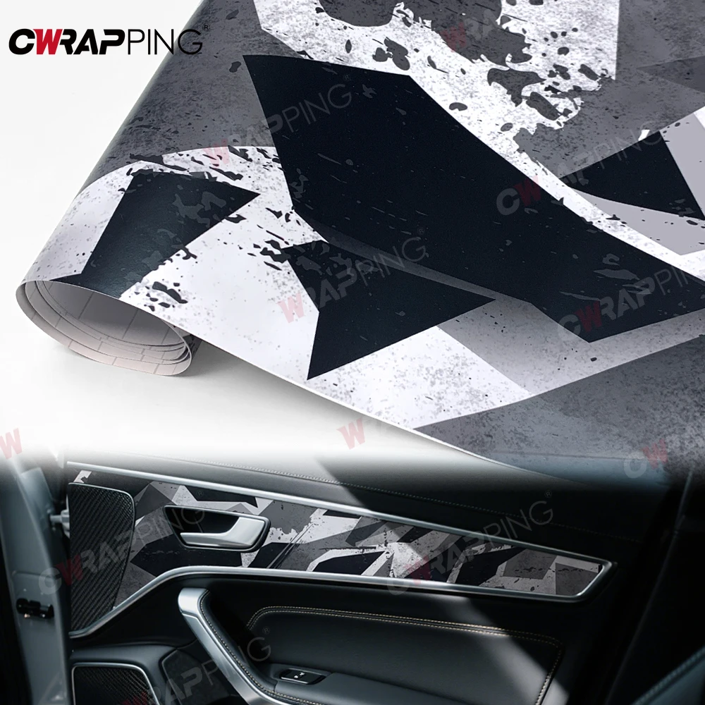 Geometrische Tarnung Vinyl Wrap Film Auto Vinyl Aufkleber Selbstklebende wasserdichte Tarnung Aufkleber für Auto Dekoration Zubehör