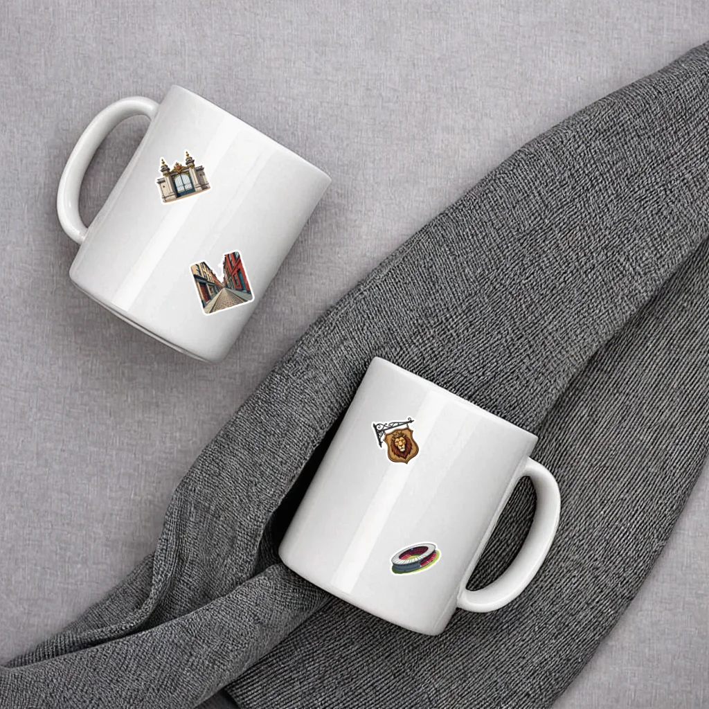 35pcs-70pcs Iconic British Culture Stickers Cartoon London Iconic Teacher Reward Stickers PVC Sticker For Phone Laptop Car