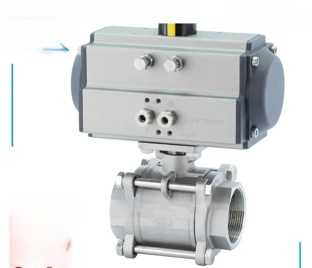 

Q611F-16P Pneumatic 304 stainless steel three-piece wire buckle ball valve DN15 20 25 32 40 50 65