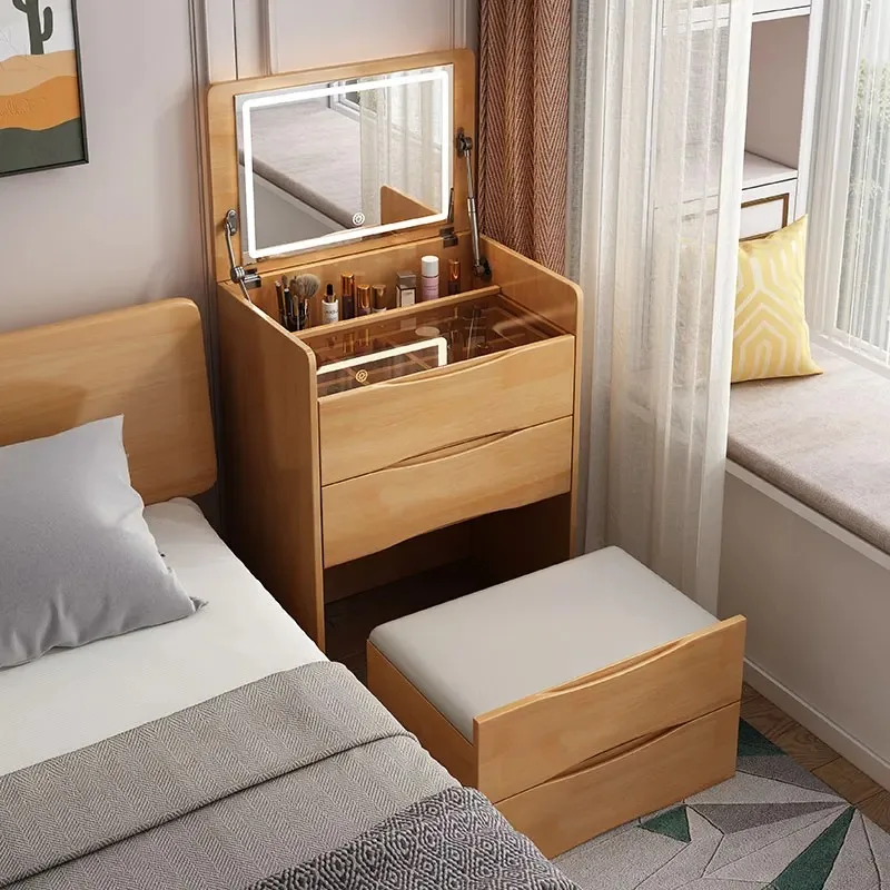 

Bedroom Nordic Women Dresser Eithe Box Mirror Modern Wooden Luxury Dressing Table Living Room Small Comoda Pra Quarto Furniture