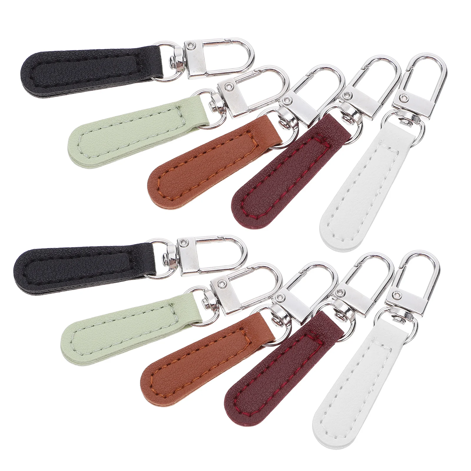 

10pcs Replacement Pulls Detachable Pu Zipper Puller Repair Kit For Backpacks Jackets Luggage Purses Universal Zipper