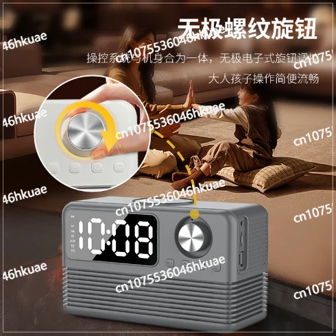 Bluetooth Speaker 15 Watts Wireless Charging Clock LED Audio New Hotel Supplies Retro Wireless Charging Bluetooth Audio