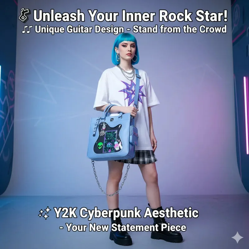 

Music Itbag Backpacks Lamp Hidden Tote Bag Y2K Beile Anime JK Lolita One Shoulder Commuter Bag Student High Capacity Itabag New