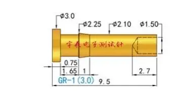 Interface Needle GR-1 (3.0)  Flat Head Conductive Needle Huarong Probe Flat Head Copper Needle Mother Seat