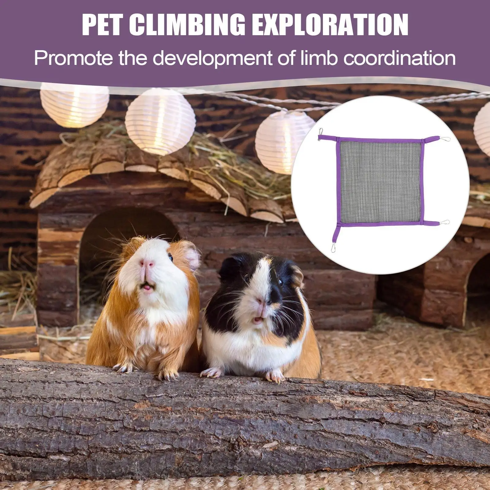 

Small Animal Hammock Pet Hammock Breathable Chew-Proof Nest Climbing Exercising For Enrichment Hiding Exploring Activities