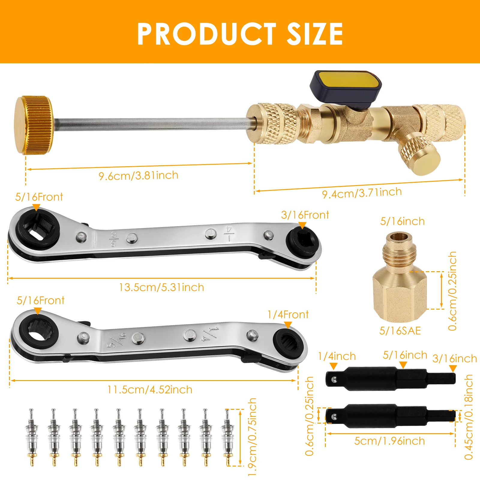 one-quarter-inch-and-five-sixteenth-inch-port-air-conditioning-valve-core-removal-tool-and-wrench-set-for-home-installer