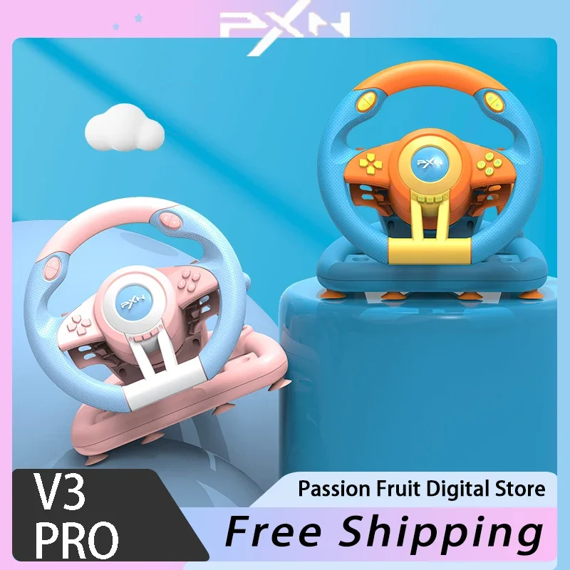 PXN V3 PRO Gaming Steering Wheel Wired Racing Simulator For switch PC PS4 Steering Wheel Simulator For Kids PC Gamer Accessories