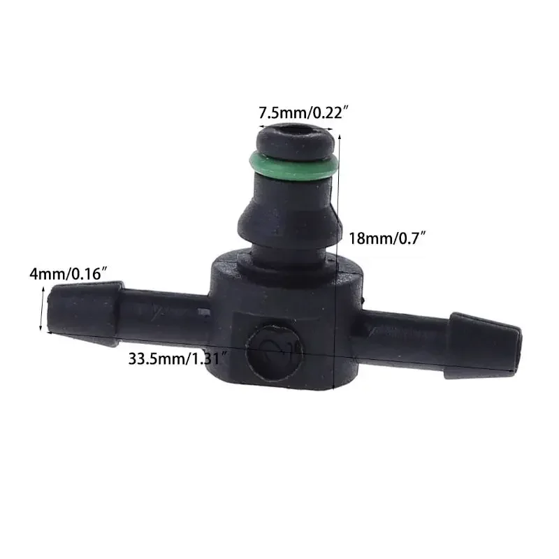 

10 шт. Т-образный соединитель, шланг, соединительная трубка, топливная трубка для Bosch 110 серии, дизель, детали инжектора Common Rail, пластик