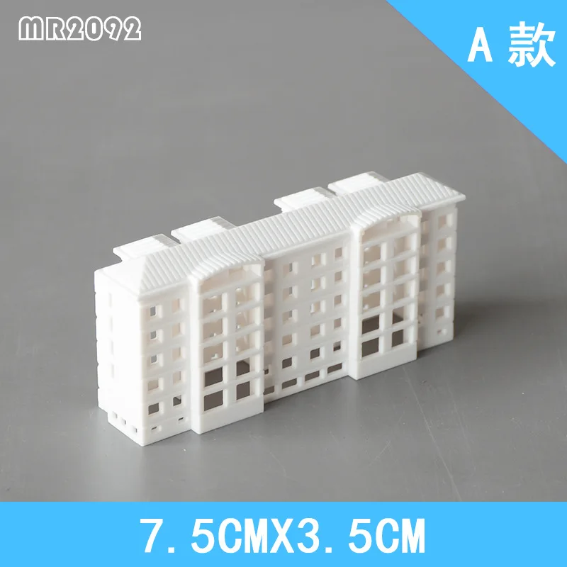 1Pcs Simulation Mini  Architecture Building Model ABS Plastic House Materials Diy Sand Table Landscape Layout Diorama Kits