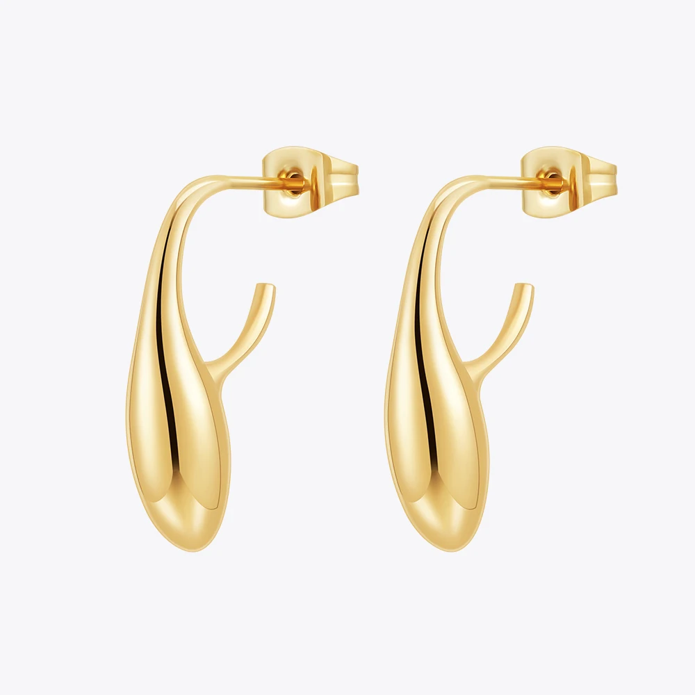 

ENFASHION Aretes De Mujer Seed Stud Earrings For Women's Stainless steel 18K Gold Plated Fashion Jewelry Party Graduation E41555