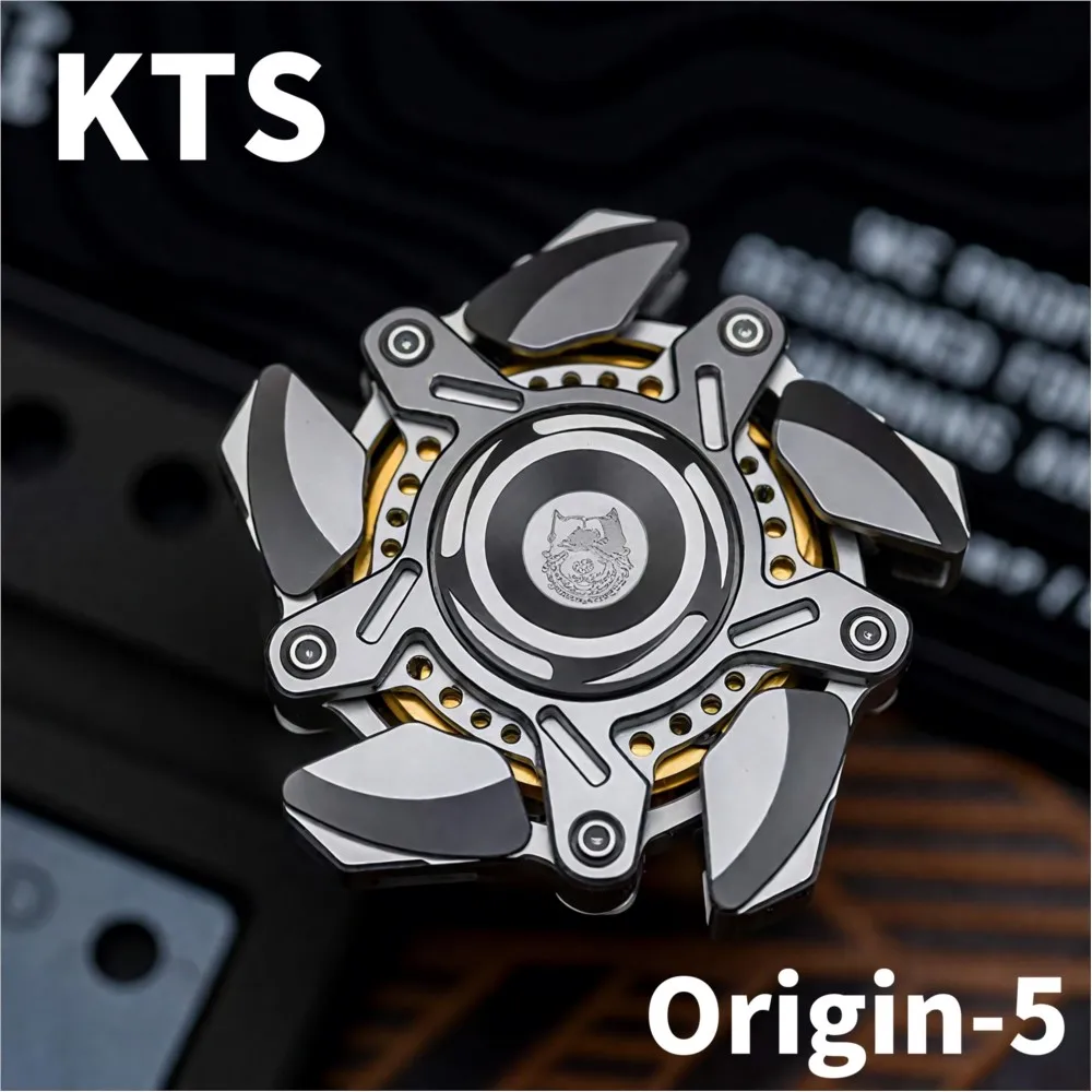 KTS EDC Origin-5 Fidget Spinner Metal Fidget Toy For Adults Five-Bladed Fidget Spinner Office Desk Accessories Gyro