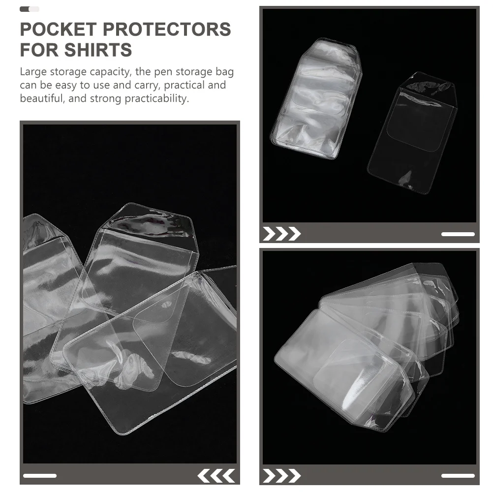 20 Stück transparente Stiftaufbewahrungsbeutel, PVC-Einsatztyp, Krankenschwester-Stift-Organizer, Taschenschutz für Ärzte, Krankenhausbedarf