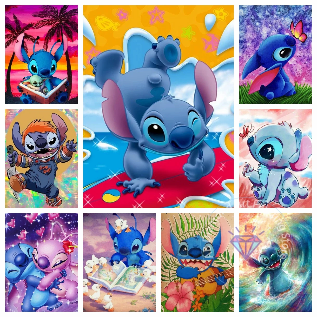 

Disney Lilo and Stitch Stitch AB Diamond Painting Kit 5D DIY Diamond Embroidery Handmade Art Gift Crafts Home Decoration