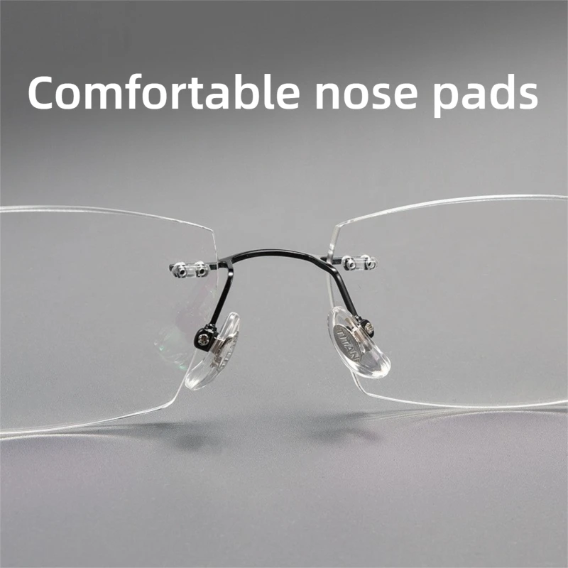 PIĘKNY TERAZ Ultralekkie, 7g, z czystego tytanu, biznesowe okulary męskie bez oprawek, z soczewkami korekcyjnymi