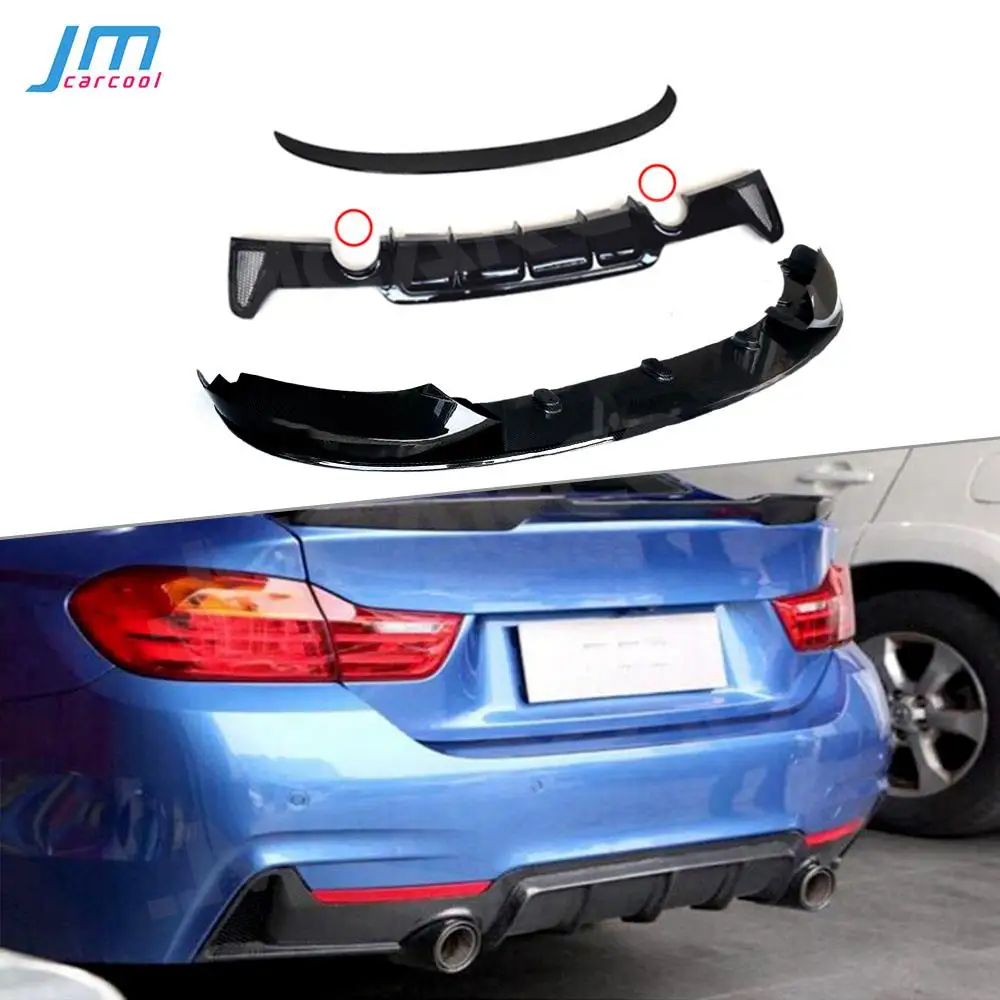 

ABS Glossy Black Front rear bumper lip diffuser spoiler wing for BMW 4 series M Sport F32 F36 2014 UP not Convertible Carbon O-O