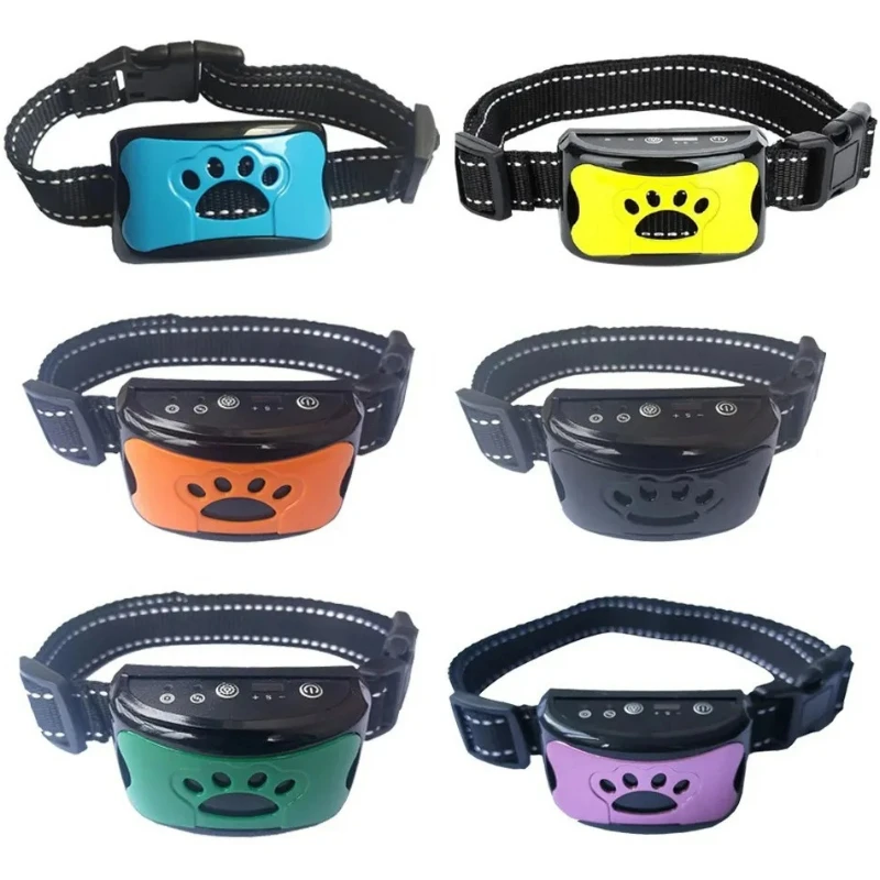 Pet Dog Anti Barking Device USB Electric Ultrasonic Dogs Training Collar Dog Stop Barking Vibration Anti Bark Collar wholesale