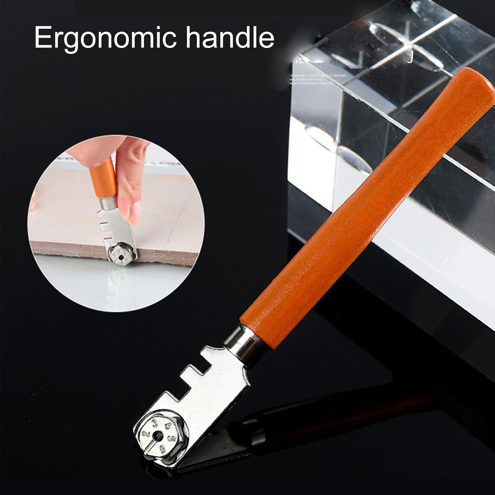 1PC Professional Glass Tile Cutter for Hand Tool 130mm Diamond Tipped Glass Knife Tools Portable