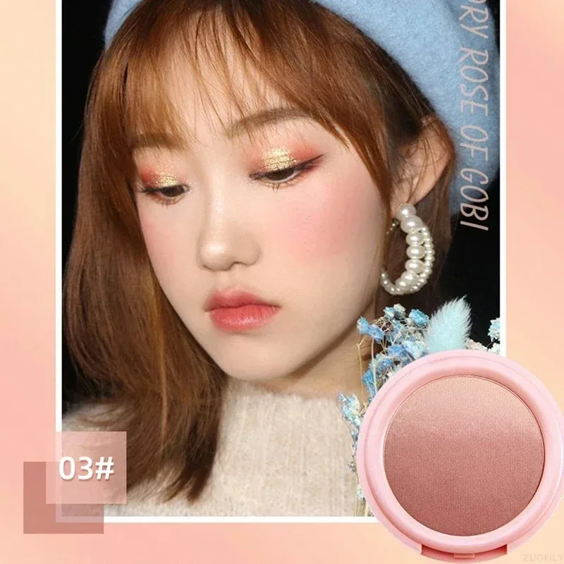 Gradient Blush Pallete 4 colori Peach Face Mineral Pigment Cheek Blusher Powder Makeup Contour Shadow Pink Blusher Cosmetics