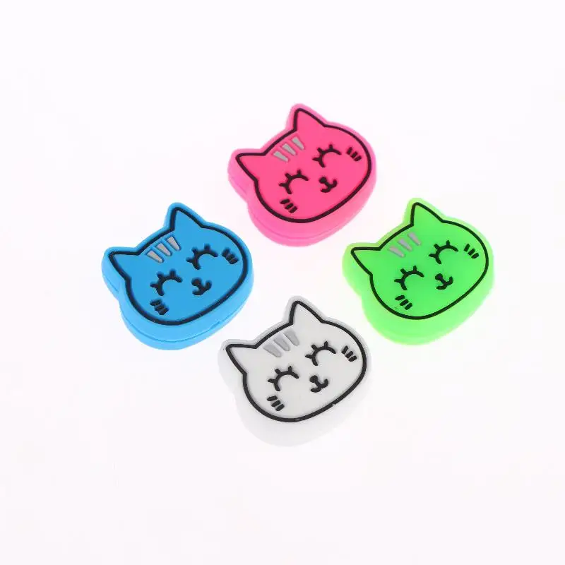 ~Hot Sale Cute Cartoon Cat Shaped Tennis Vibration Dampener Silicone Shock Absorber To Reduce Tenis Racquet Vibration Dampeners