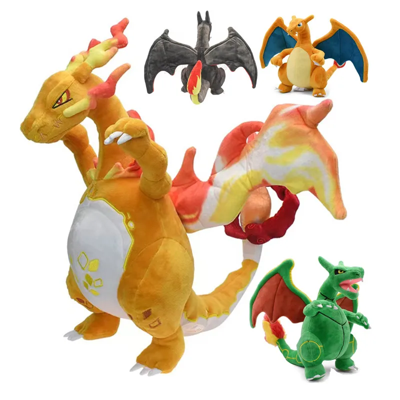 Figuras Anime de Pelúcia Pokémon de tamanho grande infantil, Charizard Stuffed Pets, Variante Ação, Modelo Boneca Grande, Melhor Presente Brinquedos