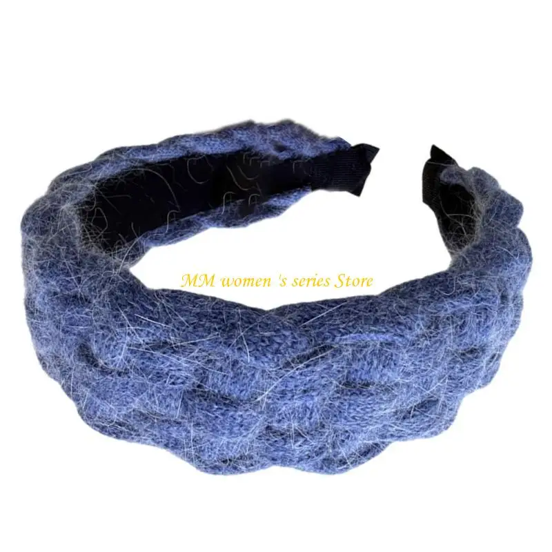 

Q39C Wide Braided Headband for Women and Girls Fabric Hairbands Fashion Solid Color Hair Accessories Stylish Headwear