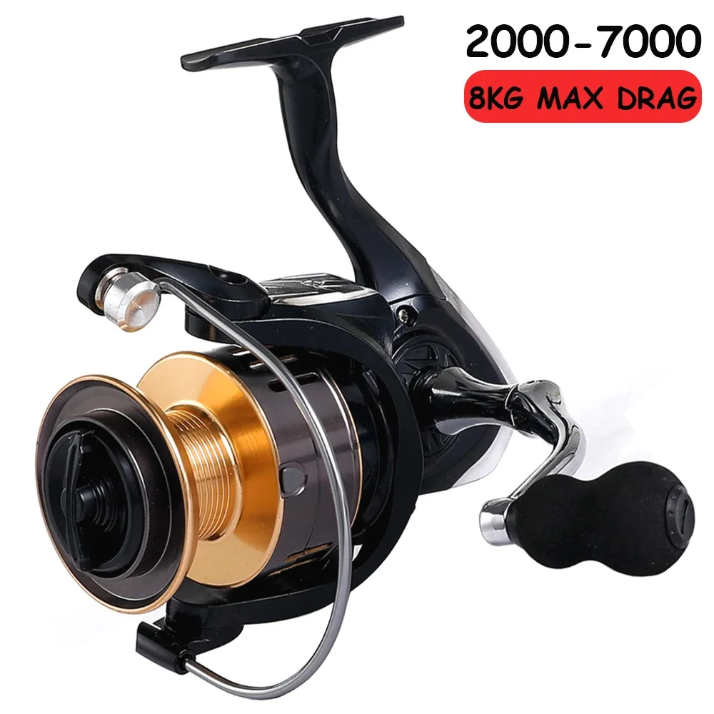 Lure Sea Fishing Reel 8kg Max Drag Trout Wheel Ultralight Spinning Fishing Reels OSM 2000 3000 4000 5000 6000 7000 Metal Spool