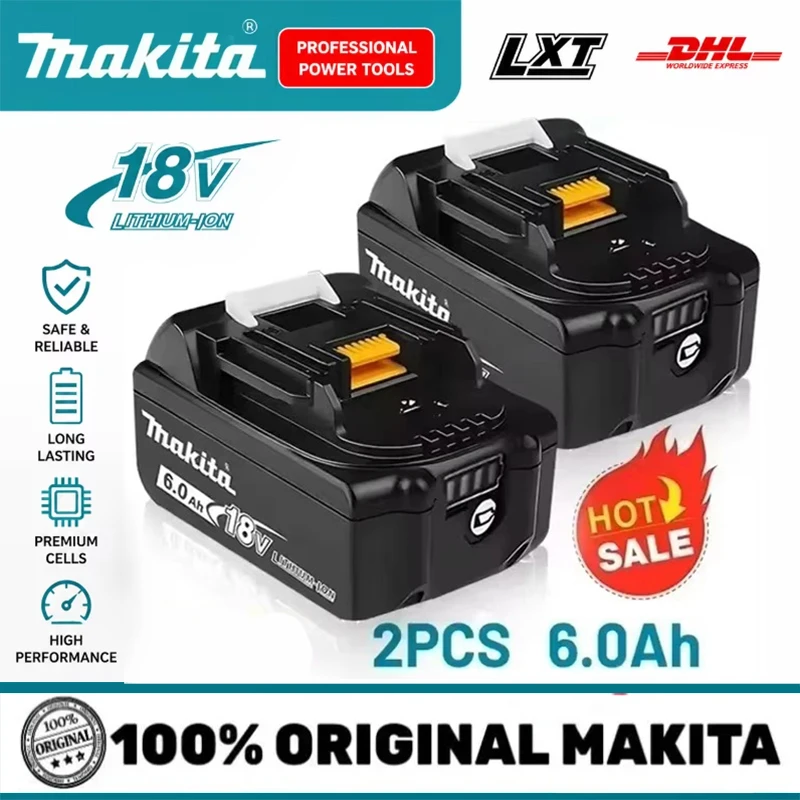 100% NEW Makita Battery 18v 6000mAh BL1860 BL1850B BL1850 BL1830 battery & charger 18v Replacement Power Tool Batteries