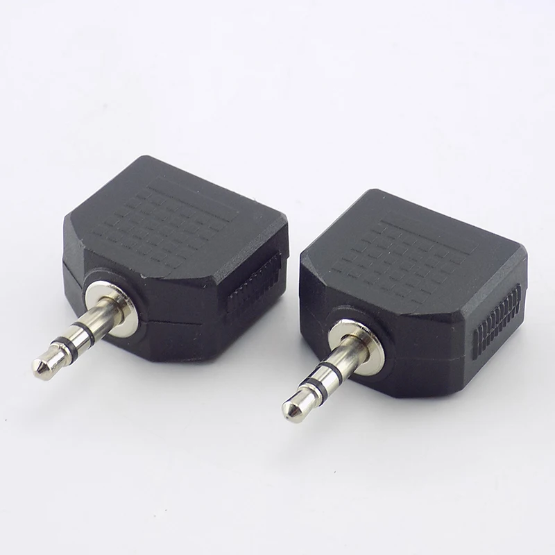 Stereo 3.5mm Audio Jack Male to Dual Female Double Earphone Headphone Y Splitter Adapter Plug DIY Converter