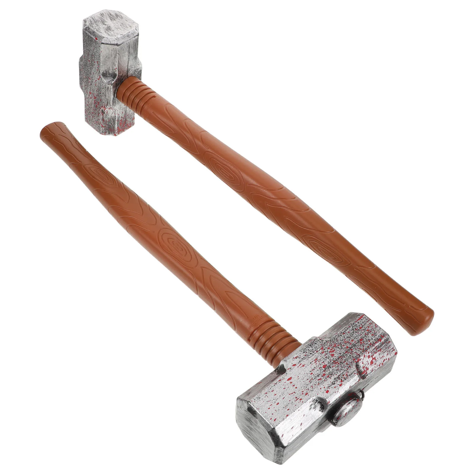 Martillo de plástico para niños, accesorios ligeros y realistas, juegos de rol para fiesta de Halloween, juegos de simulación, imitación, 2 uds.