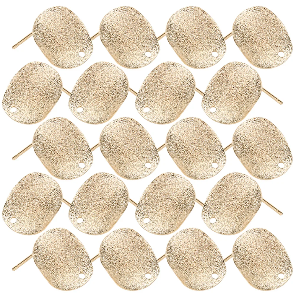

30pcs Round Ear Needle Jewelry Earring Stud Base Disc Parts Alloy Findings Gem for DIY Earring Making Supplies Adults Kids