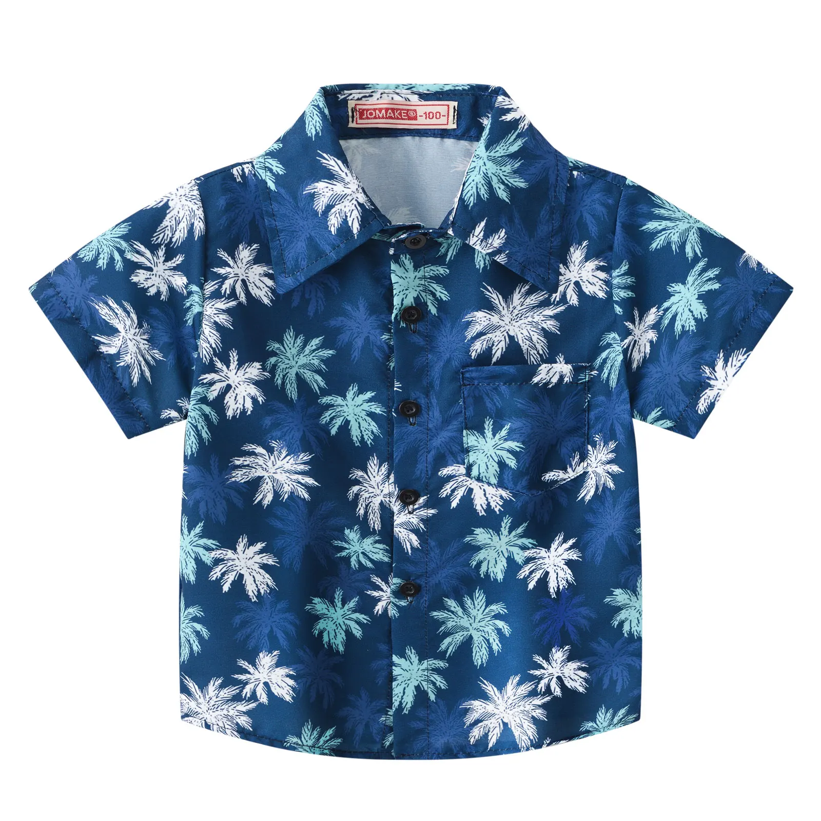 

Baby Boys Summer Short Sleeve T-Shirts Hawaiian Casual Toddler Little Boys Button Down Beach Holiday Shirt Kids Clothing