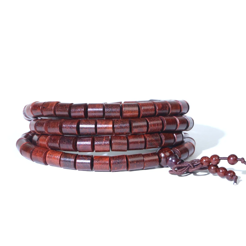 

India Sandalwood Rosewood 6mmx6mm 108 Grains Buddha Beads Authentic Himalayan Bracelet Yoga Zen