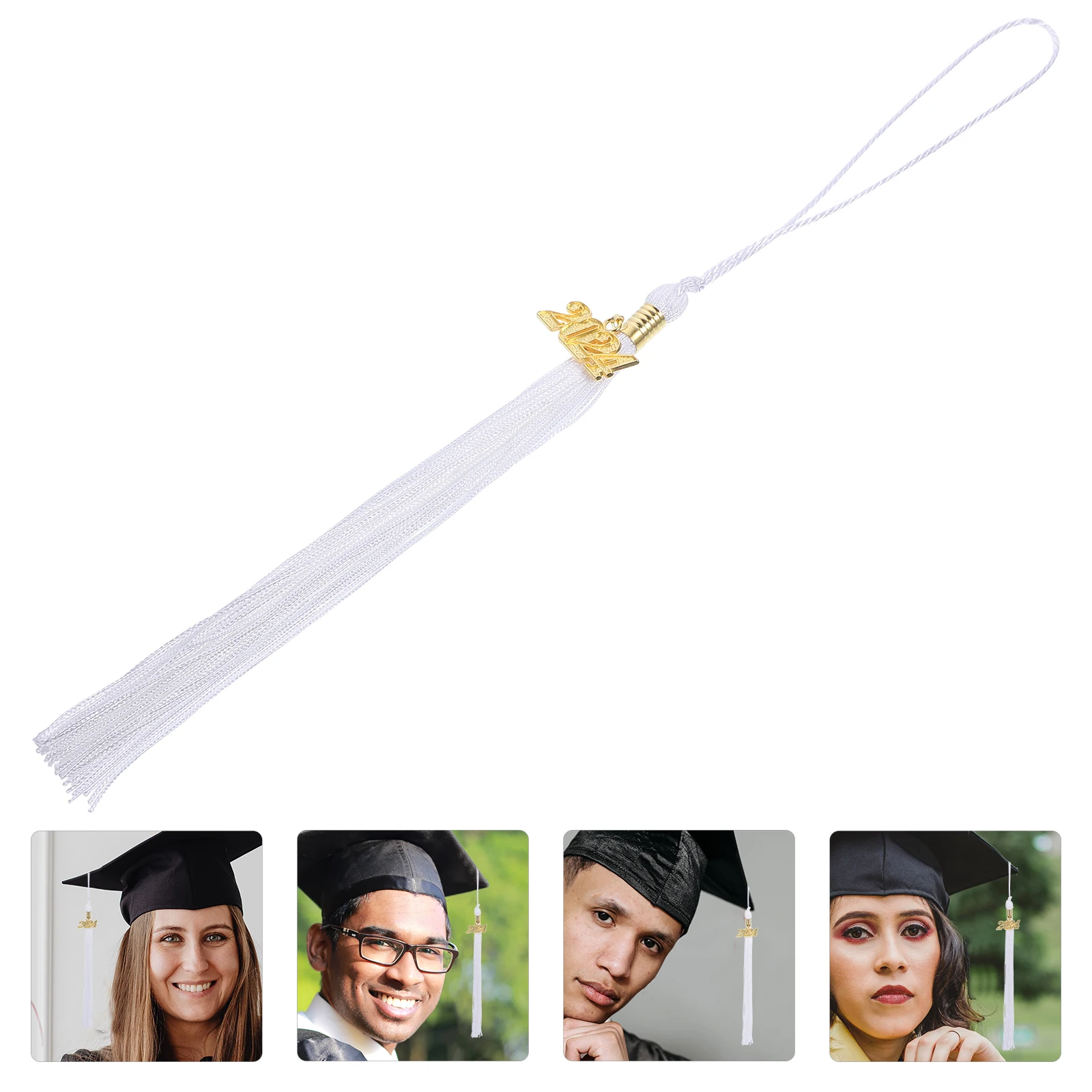

4pcs Graduation Cap Accessories 2024 Tassels Hat Charm naments Pendant Blue Color Photography Prop Durable Craftsmanship