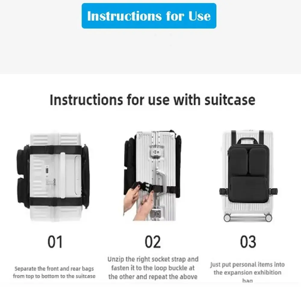 adjustable-straps-boarding-case-hanging-bag-expansion-removable-suitcase-additional-handbag-multifunctional-foldable