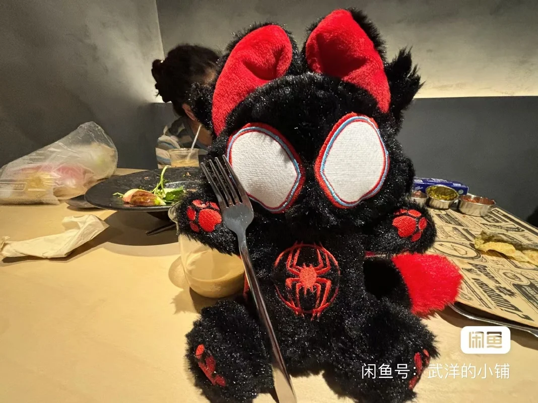 Hot 25cm Marvel Avengers Character Peripheral Miles Spider-Man Cat Shape Kawaii Plush Doll Home Decoration Christmas Gift